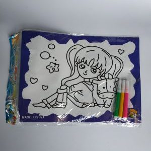 לוח יצירה עם 3 טושים-במבי הפתעות