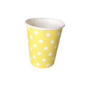 כוס חם קר צהוב עם נקודות-במבי הפתעות
